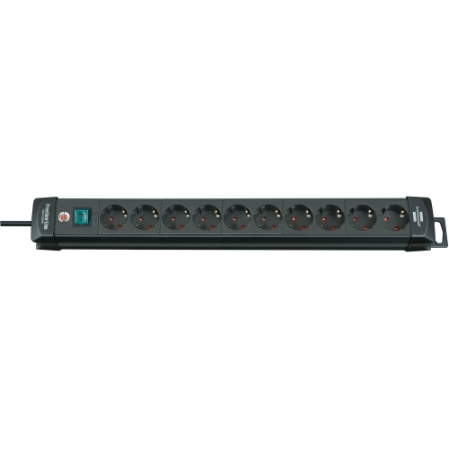 Prolongateur multiprise Premium-Line 10 prises noir 3m H05VV-F 3G1,5